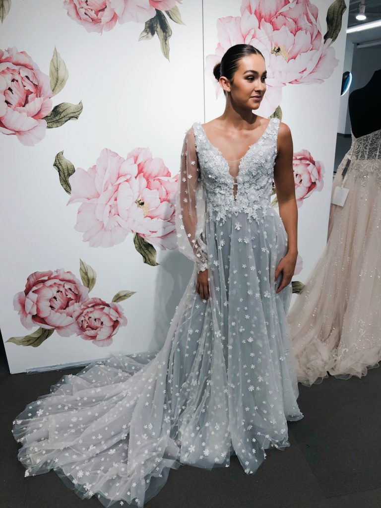 gray wedding dress