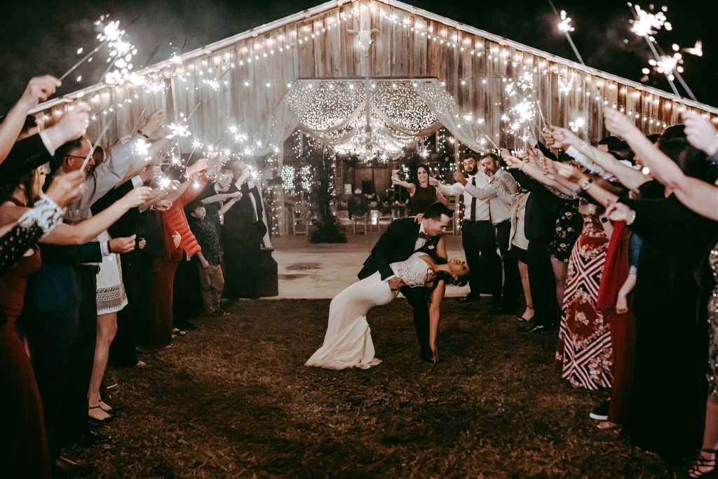 Wishing well barn wedding
