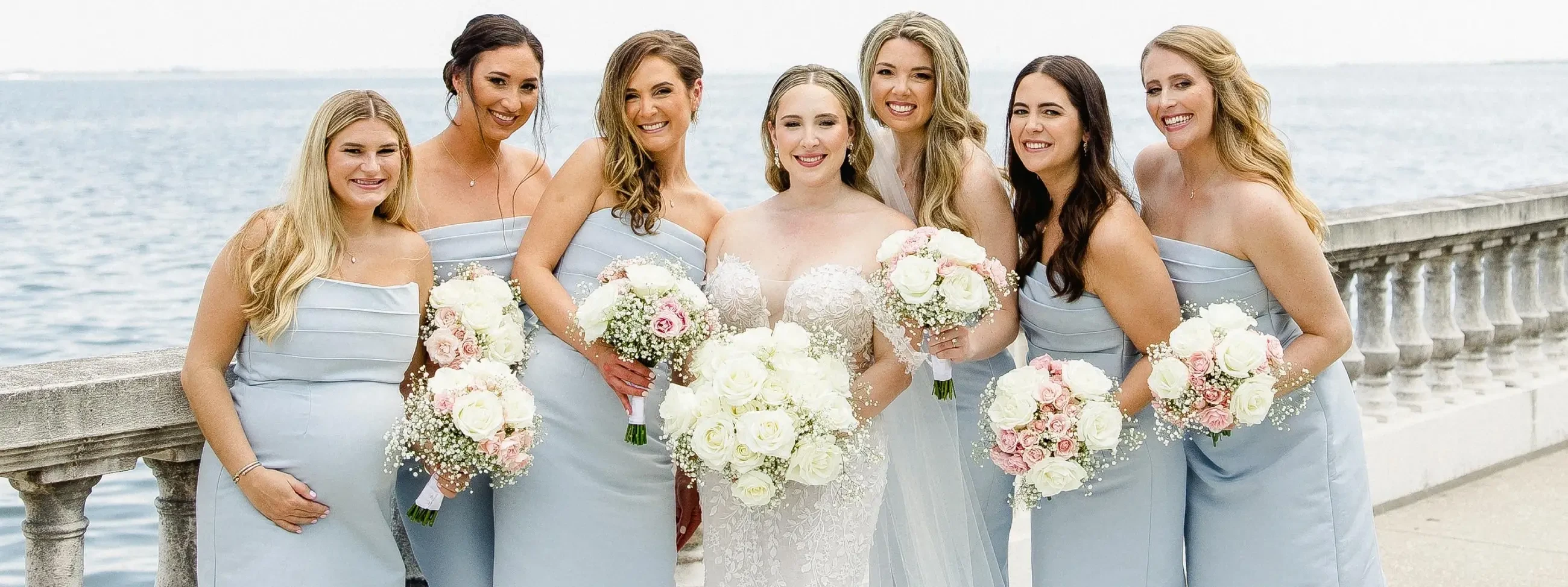 Bride and bridesmaids