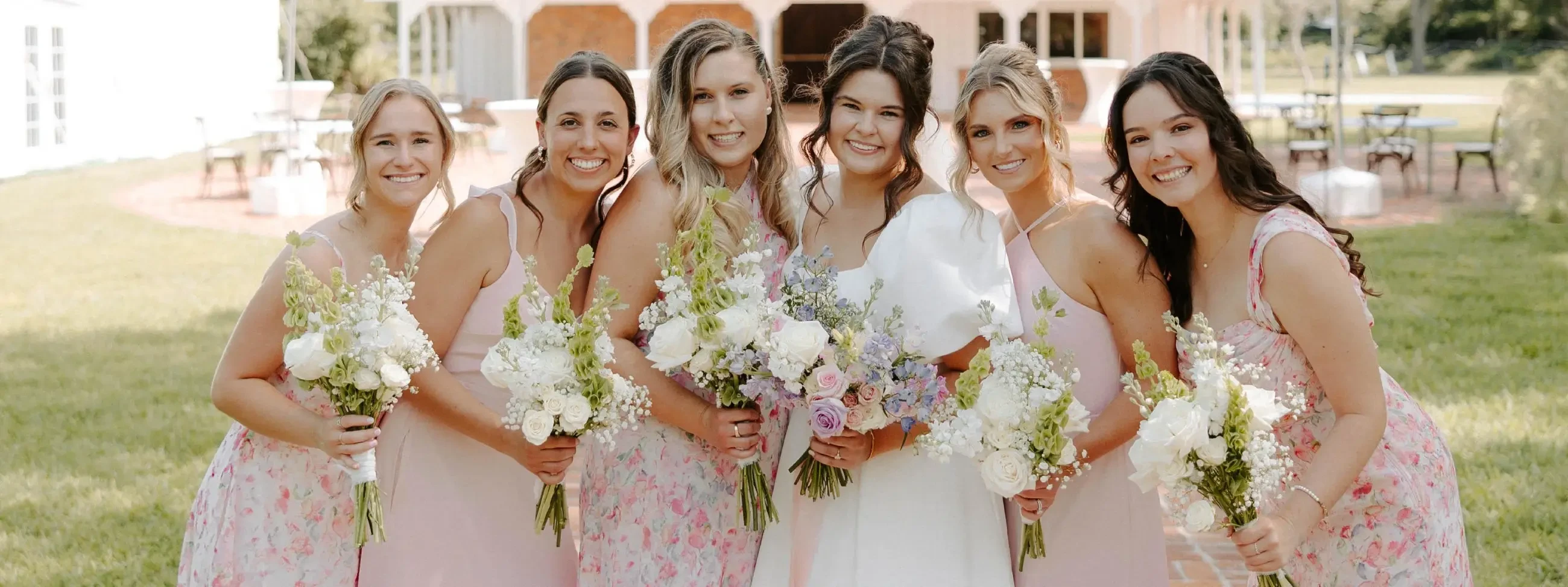 Bride and bridesmaids