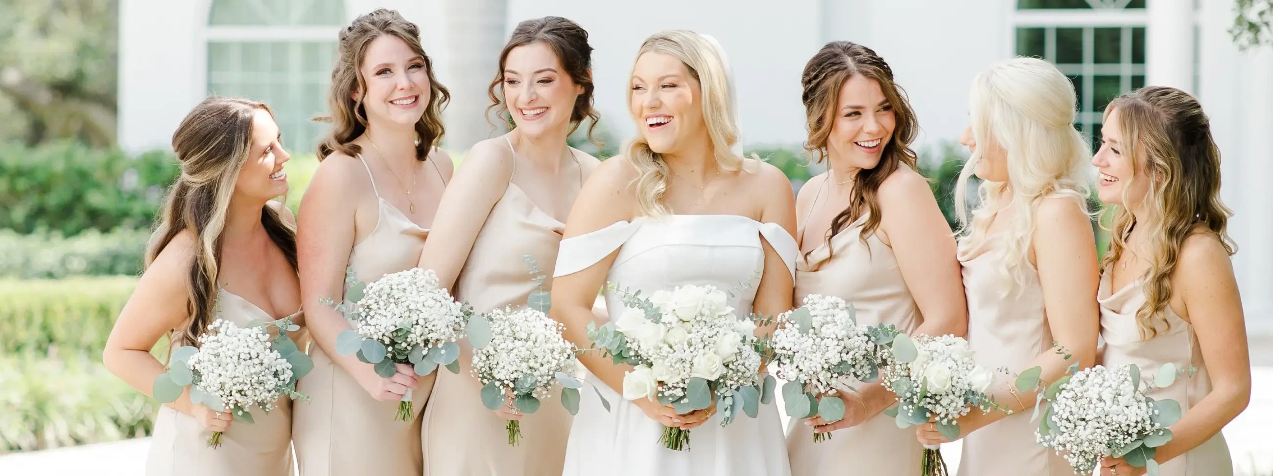 Bride and bridesmaids
