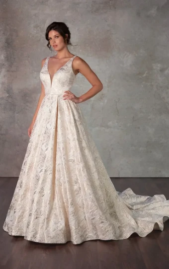 Essense of Australia Plus Size D4140 #3 Ivory Jacquard thumbnail