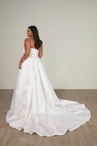 Stella York Plus Size SY8084 #2 Pure Ivory Jacquard thumbnail