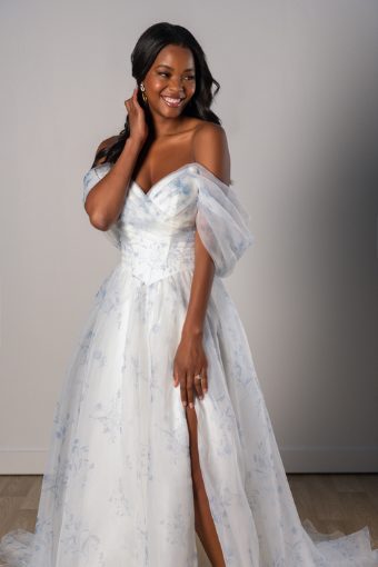 Stella York SY8215 #7 default French Blue Printed Organza thumbnail