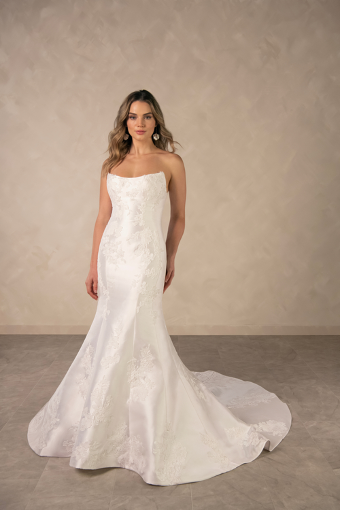 Essense of Australia D4493 DRESS, STRAPS & OVERSKIRT with lace #4 default (IVR) Ivory thumbnail