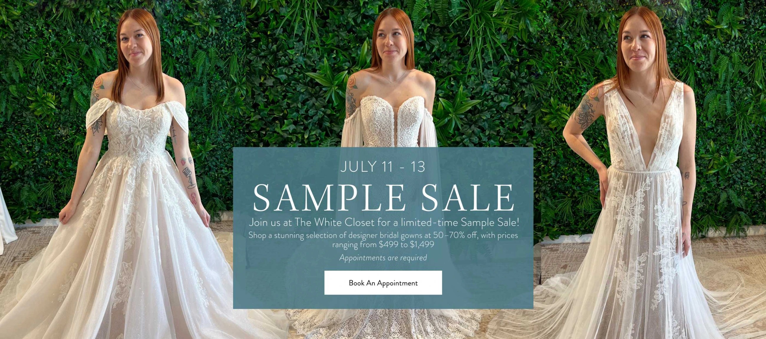 Sample Sale desktop banner