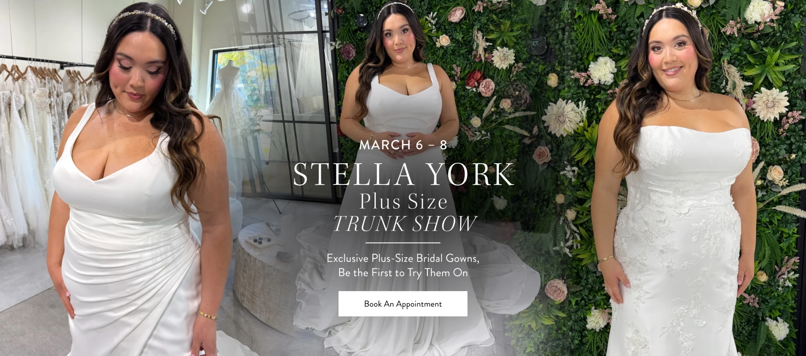 Stella York Plus Size Trunk Show Desktop Banner