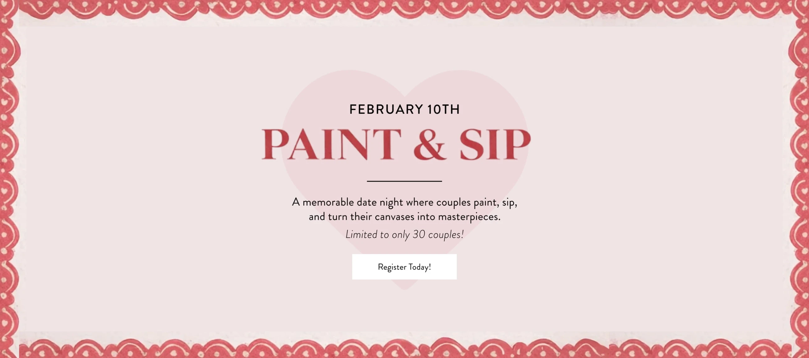 Paint and Sip Banner Desktop